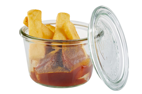 APS APS Weck-Glas mit Deckel, 3er Set Ø 11 cm, H: 7,5 cm