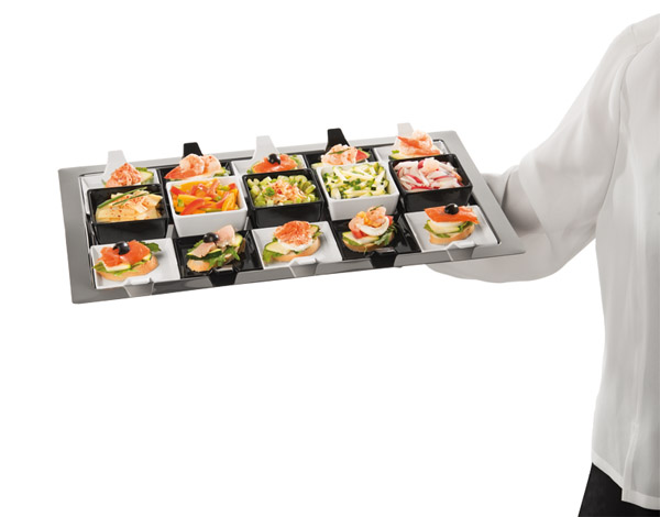 APS 24 Stück: APS Fingerfood-Teller 9,5 x 9,5 cm, H: 1,5 / 3,5 cm – Bild 2