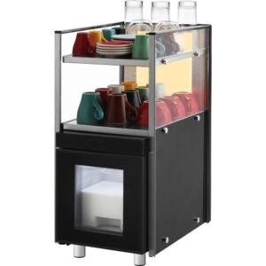 STALGAST Milchkühlschrank mit Tassenwärmer, 2 beheizbare Ebenen, 310x430x640 mm (BxTxH), 0,17 kW