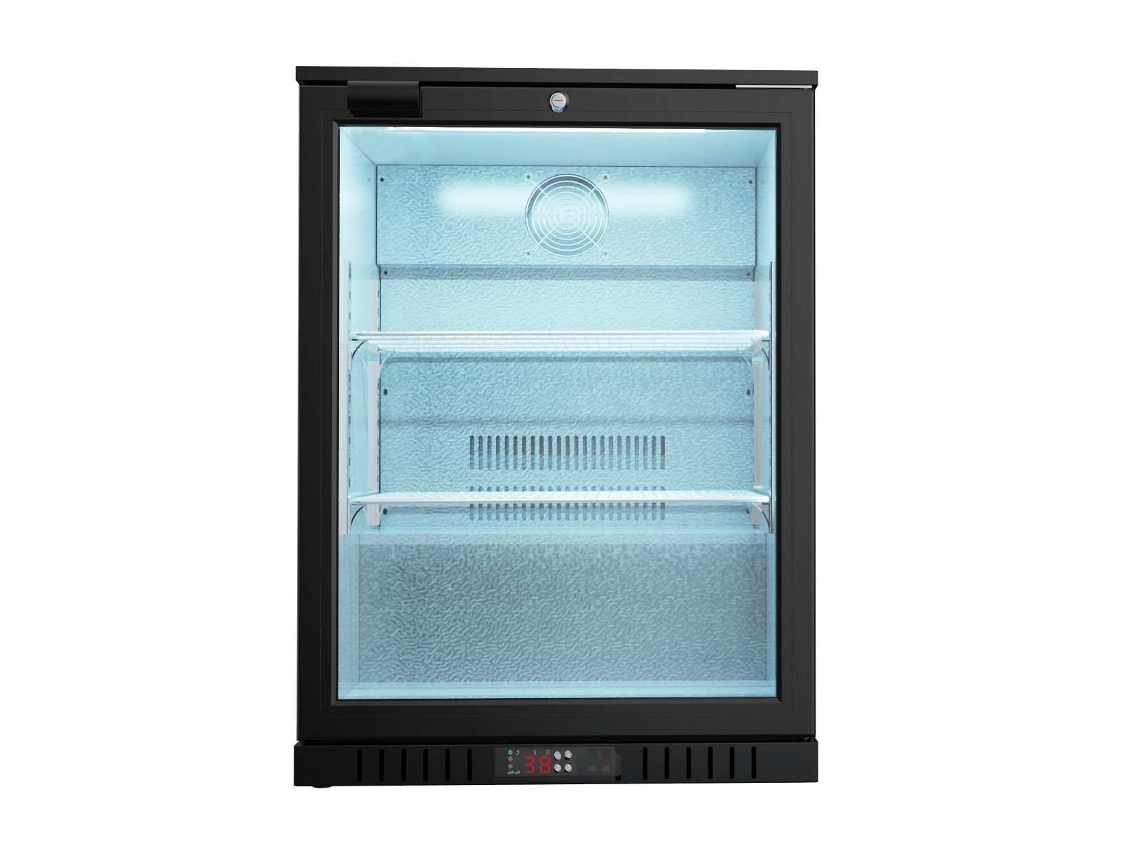 STALGAST Bar Display Cooler, eine Flügeltür, 600x530x835 mm (BxTxH), schwarz