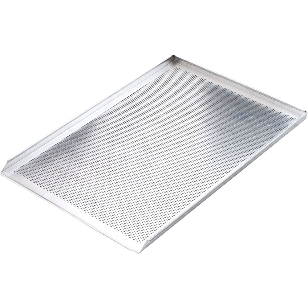STALGAST 3-Rand-Backblech aus Aluminium, gelocht, Bäckernorm 600x400 mm 1 STALGAST 3-Rand-Backblech aus Aluminium, gelocht, Bäckernorm 600x400 mm
