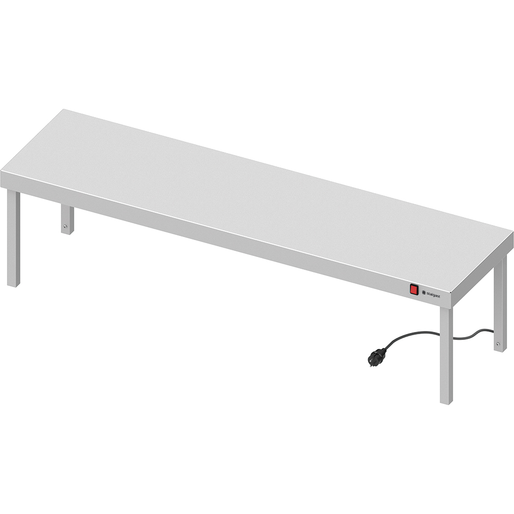 STALGAST Stalgast Edelstahl Wärmebrücke 1-etagig 1300x300x400 mm mit Keramik-Infrarot-Strahlern