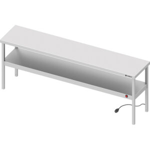 STALGAST Stalgast Edelstahl Wärmebrücke 2-etagig 1500x400x700 mm mit Keramik-Infrarot-Strahlern