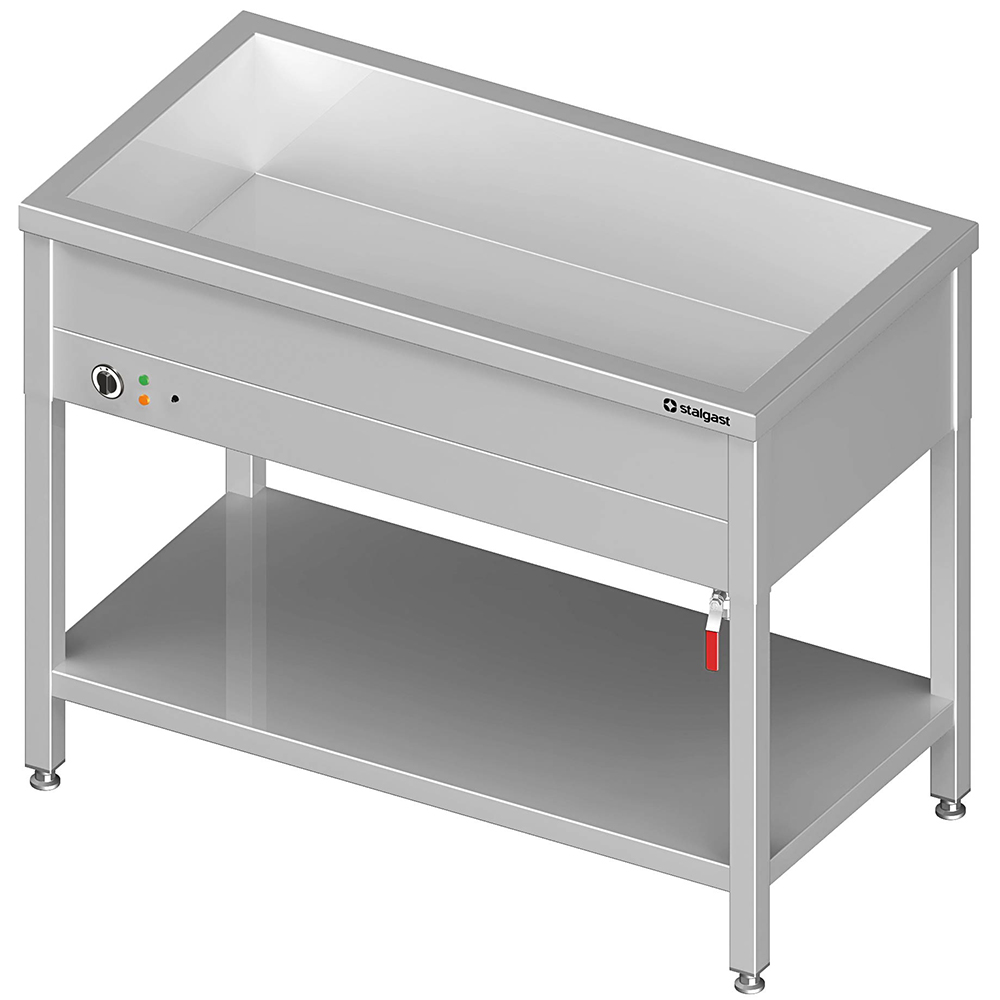 STALGAST Stalgast Edelstahl Bain-Marie Standgerät mit einem Becken, für 4x GN1/1410x600x850 mm