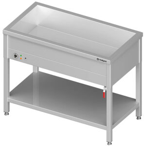 STALGAST Stalgast Edelstahl Bain-Marie Standgerät mit einem Becken, für 2x GN1/760x600x850 mm