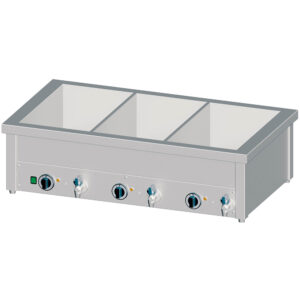 STALGAST Stalgast Edelstahl Bain-Marie Tischgerät mit separaten Becken, für 3x GN1/1085x600x310 mm