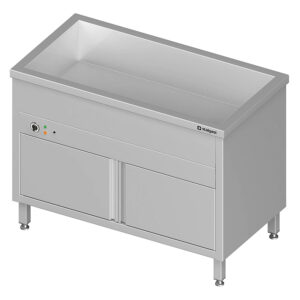 STALGAST Stalgast Edelstahl Bain-Marie Standgerät mit geschlossenem Unterbau und einem Becken, für 2x GN1/760x600x850 mm