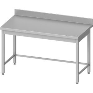 STALGAST Stalgast Edelstahl Arbeitstisch ECO ohne Grundboden 1500x600x850 mm, mit Verstrebung und Aufkantung, Selbstmontage