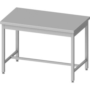 STALGAST Stalgast Edelstahl Arbeitstisch ECO ohne Grundboden 1400x600x850 mm, mit Verstrebung ohne Aufkantung, Selbstmontage