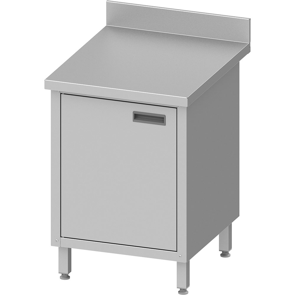 STALGAST Stalgast Edelstahl Arbeitsschrank ECO mit Flügeltür 600x600x850 mm, mit Aufkantung