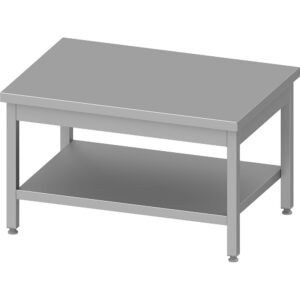 STALGAST Stalgast Edelstahl Arbeitstisch ECO niedrig, mit Grundboden 1000x700x600 mm, ohne Aufkantung, Selbstmontage