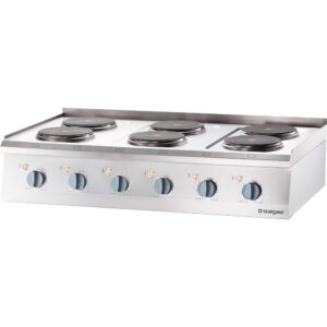 STALGAST Stalgast Edelstahl Elektro-Kochfeld als Tischgerät mit 6 Herdplatten, Serie 700 ND
