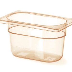 HENDI Gastronorm-Behälter 1/9, hochtemperaturbeständig, HENDI, GN 1/9, 0,9L, Transparent, 176x108x(H)100mm