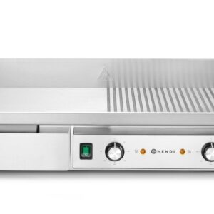 HENDI Grill, halb glatt, halb gerippt, HENDI, Budget Line, 400V/4400W, 720x460x(H)241mm