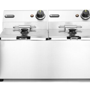 HENDI Fritteuse Kitchen Line - 2x8L, HENDI, Kitchen Line, 16L, 230V/7000W, 542x430x(H)351mm