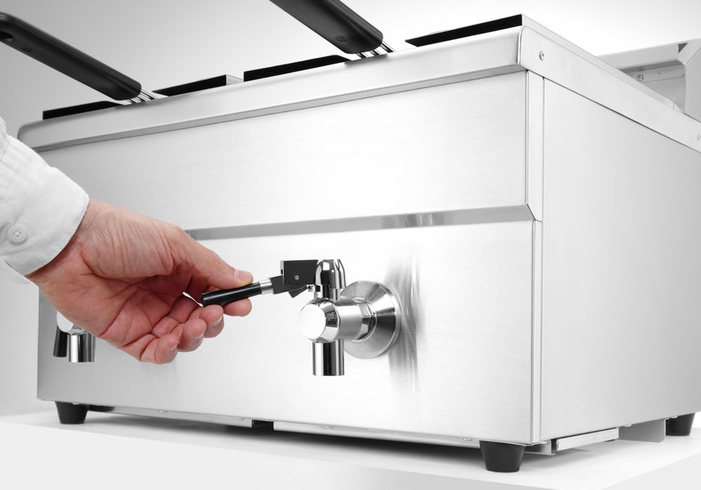 HENDI Induktionsfritteuse - mit Ablasshahn 2x8 l, HENDI, Profi Line, 16L, 230V/7000W, 577x609x(H)410mm – Bild 3