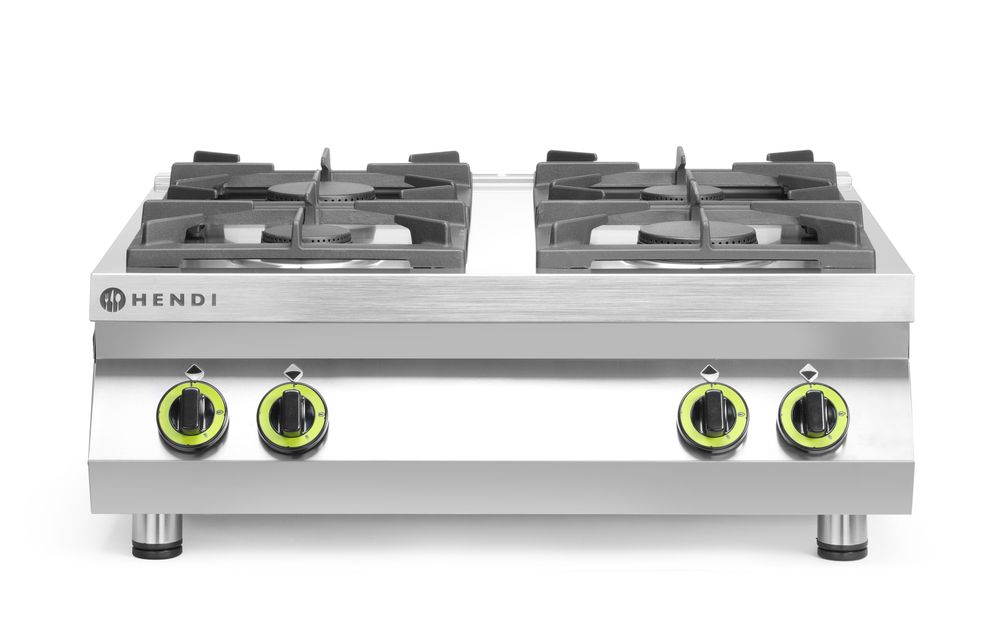HENDI Gasherd Kitchen Line - 4 Kochfelder, Table-Top, HENDI, Kitchen Line, 19kW, 800x700x(H)310mm