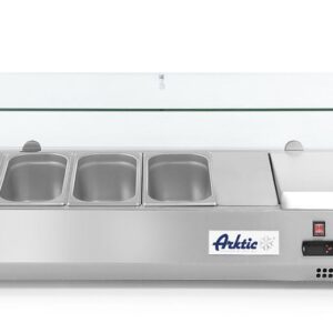 Arktic Aufsatz-Kühlvitrine Gastronorm 1/3, Arktic, 4x GN 1/3, 230V/180W, 1208x400x(H)456mm