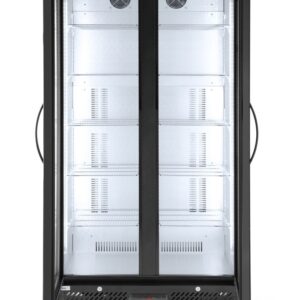 Arktic Kühlschrank mit doppelter Tür auf der Rückseite, Arktic, 384L, Schwarz, 220-240V/365W, 900x530x(H)1820mm