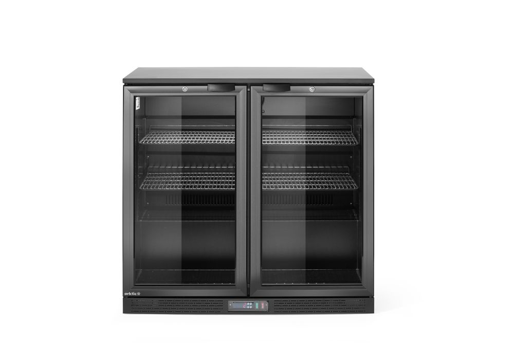Arktic Bar-Kühlschrank mit doppelter Tür, Arktic, 158L, Schwarz, 220-240V/160W, 900x530x(H)870mm