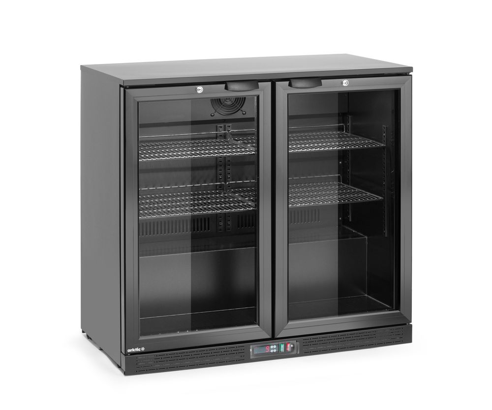 Arktic Bar-Kühlschrank mit doppelter Tür, Arktic, 158L, Schwarz, 220-240V/160W, 900x530x(H)870mm – Bild 2