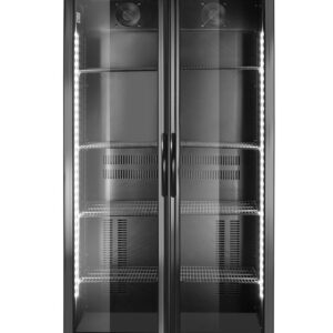 Arktic Bar-Kühlschrank mit zwei Türen, Arktic, 384L, Schwarz, 220-240V/365W, 900x530x(H)1820mm
