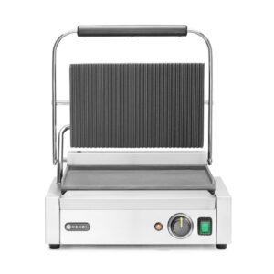HENDI Kontaktgrill - Panini, HENDI, oben gerillt, unten glatt, 230V/2200W, 430x375x(H)216mm