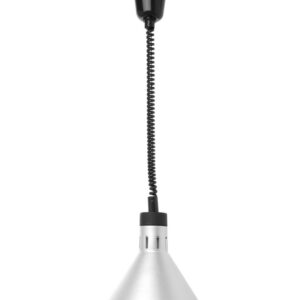 HENDI Höhenverstellbare Wärmelampe, konisch, HENDI, Silber, 230V/250W, ⌀275x(H)250mm