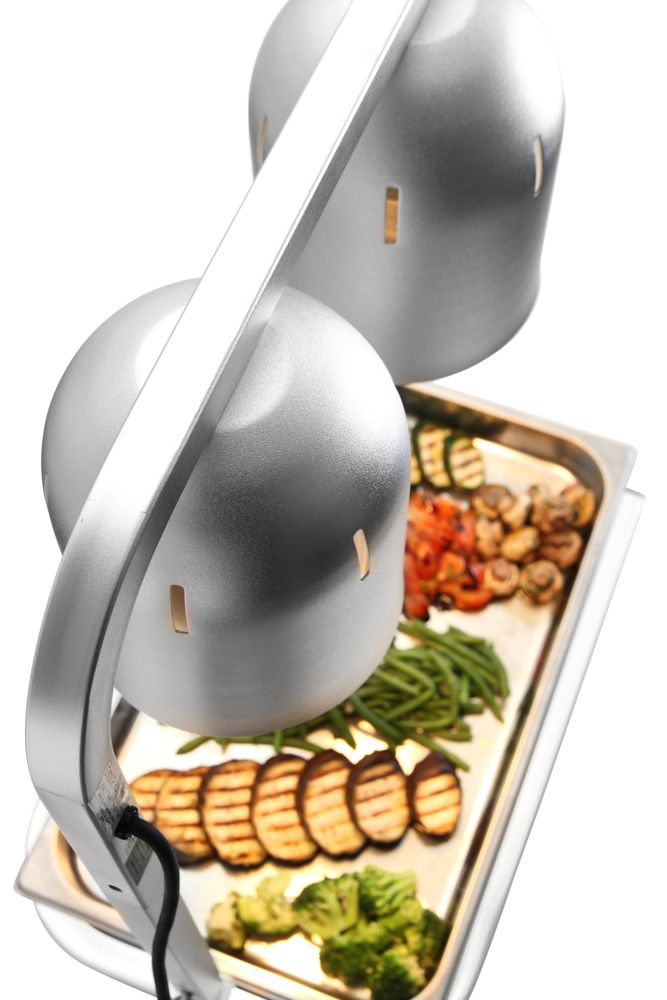 HENDI Wärmebrücke mit 2 Infrarotlampen, HENDI, Silber, 230V/250W, 453x360x(H)790mm – Bild 2