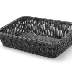 HENDI Brotkorb, abgeschrägt, HENDI, Schwarz, 400x300x(H)120mm