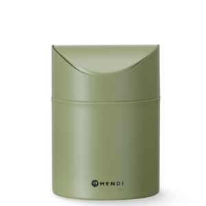 HENDI Tischabfalleimer mit Schwingdeckel, HENDI, 1,2L, Grün, ⌀120x(H)165mm