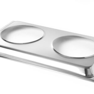 HENDI Aufsatzadapter für 2 Bain-Marie Töpfe, HENDI, Aufsatz, GN 1/1, 530x325x(H)30mm
