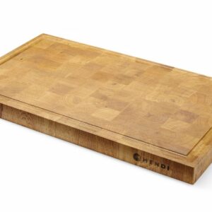 HENDI Servierbrett aus Eichenholz, Hirnholz, HENDI, 530x325x(H)35mm