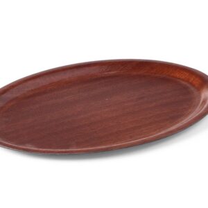 AmerBox Serviertablett in Holzoptik, oval, AmerBox, Mahagoni, 230x160mm
