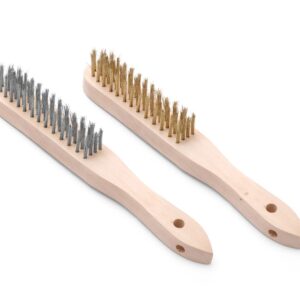 HENDI Drahtbürsten-Set aus Messing und Edelstahl - 2 Stk., HENDI, 2 Stk., (L)290mm
