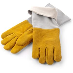 HENDI Leder-Grillhandschuhe hitzebeständig – 2 Stück, HENDI, 2 Stk., (L)460mm