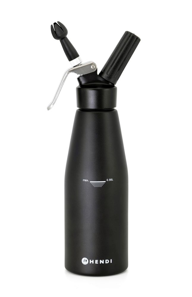 HENDI Sahnespender, schwarz, HENDI, Kitchen Line, 0,95L, Schwarz, ⌀95x(H)320mm