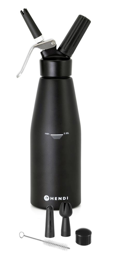 HENDI Sahnespender, schwarz, HENDI, Kitchen Line, 0,95L, Schwarz, ⌀95x(H)320mm – Bild 2