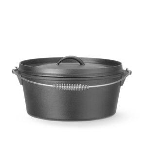 HENDI Gusseisentopf, HENDI, 7,2L, Schwarz, ⌀310x(H)130mm, Rund