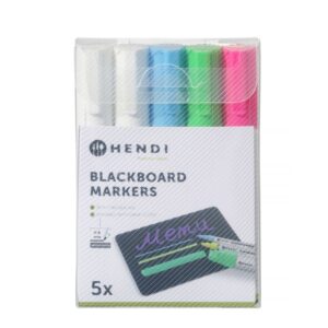 HENDI Kreidemarker 6 mm, HENDI, 1x pink, 1x grün, 1x blau, 2x weiß