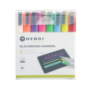 HENDI Kreidemarker 3 mm, HENDI, Marker 1x weiß, 1x rot, 1x blau, 1x grün, 1x gelb, 1x violett, 1x orange und 1x pink