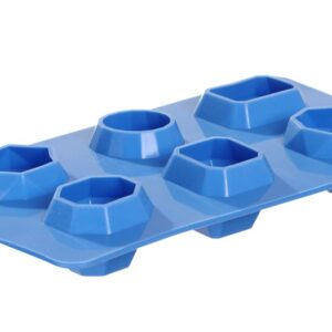 BarUp Eiswürfelform, edelsteinförmig, BarUp, Blau, 2 Stk., 190x105x(H)30mm