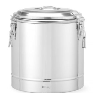 HENDI Isolierter tragbarer Behälter, HENDI, Kitchen Line, 31L, Silber, ⌀400x(H)445mm