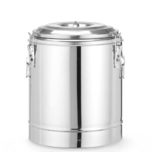 HENDI Isolierter tragbarer Behälter, HENDI, Kitchen Line, 23L, Silber, ⌀350x(H)440mm