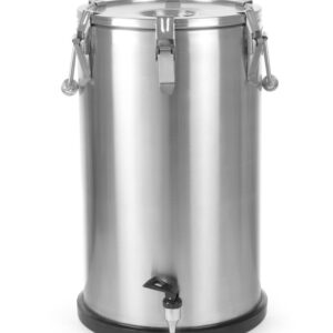 HENDI Isolierter tragbarer Behälter - mit Ablasshahn, HENDI, Profi Line, 35L, Silber, ⌀330x(H)570mm