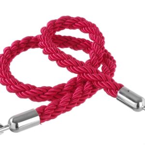 HENDI Absperrseile, HENDI, rot mit polierten Haken, Rot, (L)1500mm