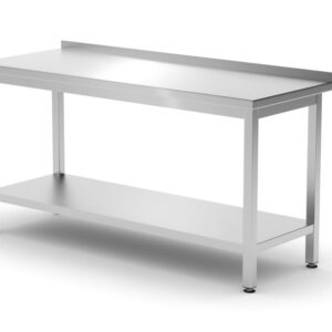 HENDI Wandtisch mit Ablage – verschraubt, Tiefe 600 mm, HENDI, Profi Line, 1600x600x(H)850mm