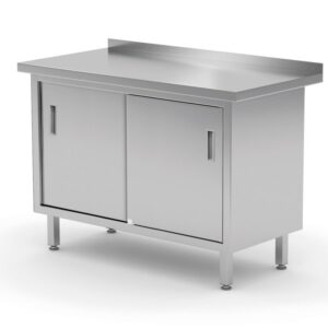 HENDI Wandtischschrank mit Schiebetüren – verschweißt, HENDI, Profi Line, 1200x600x(H)850mm