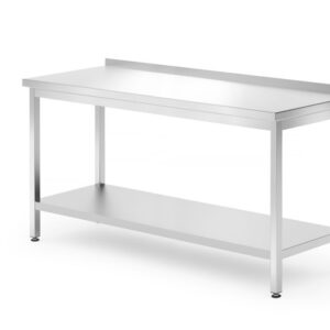 HENDI Wandtisch mit Ablage – verschraubt, Tiefe 700 mm, HENDI, Profi Line, 1600x700x(H)850mm