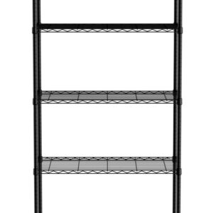 HENDI Lagerregal mit 5 Fächern, HENDI, Schwarz, 910x455x(H)1830mm